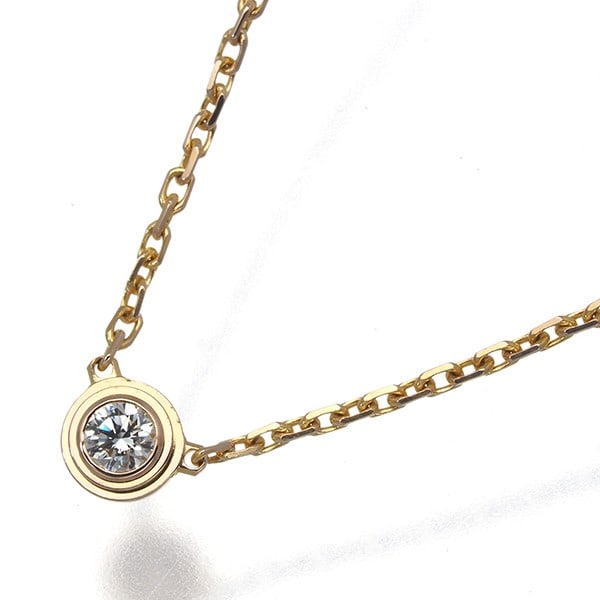 Cartier Necklace Diamond D'Amour Xs 18K 750 Rose Gold: Cartier Necklace Diamond D'Amour Xs 18K 750 Rose Gold 18K rose gold pendant, part of the iconic d'Amour collection by Cartier, features a natural diamond set into its design. The necklace boasts a