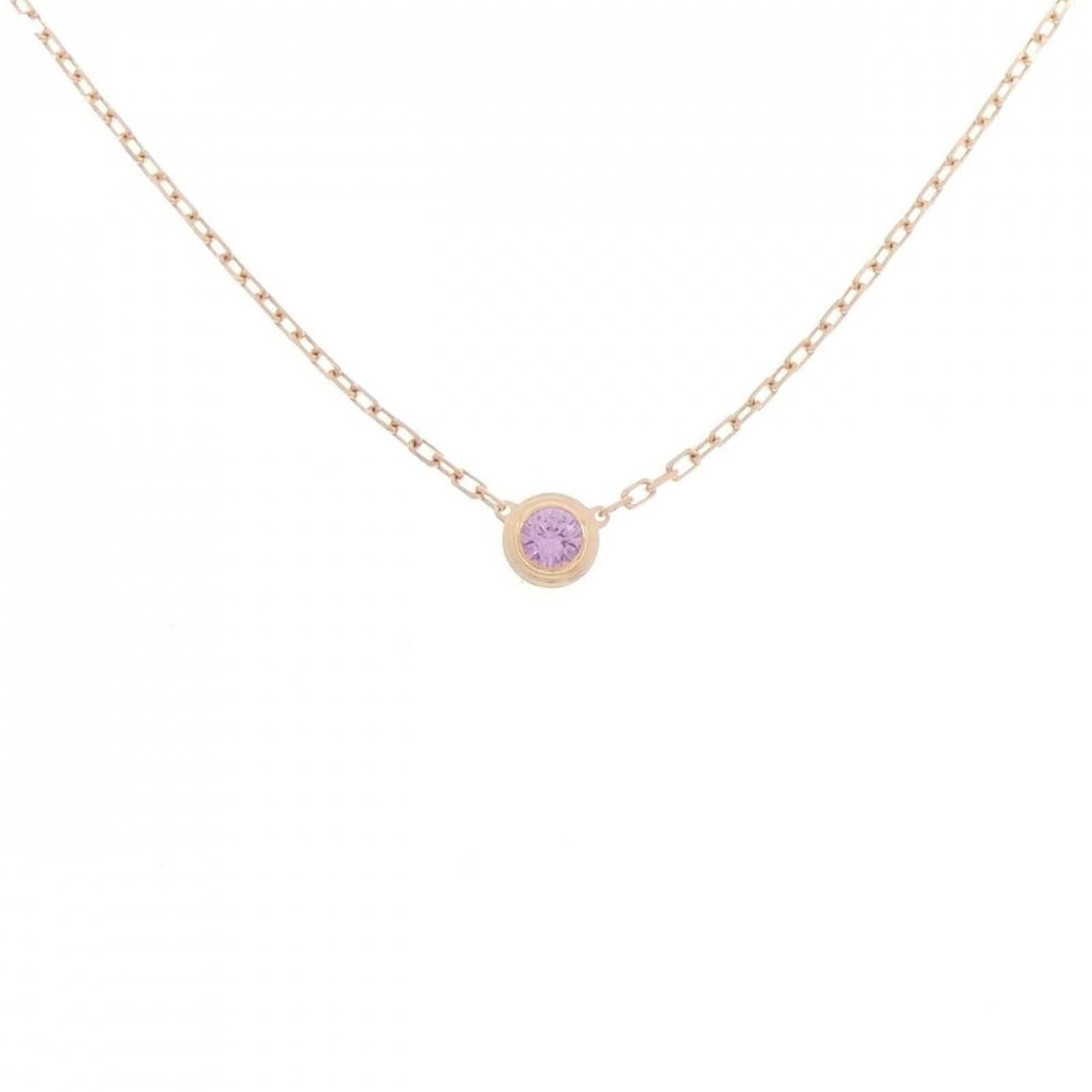Damour Cartier Necklace: Damour Cartier Necklace Pink gold (18K) Cartier necklace with a pendant size of 4.9mm, available in two adjustable neck circumferences: 38 cm - 41 cm. This elegant piece features a classic design that