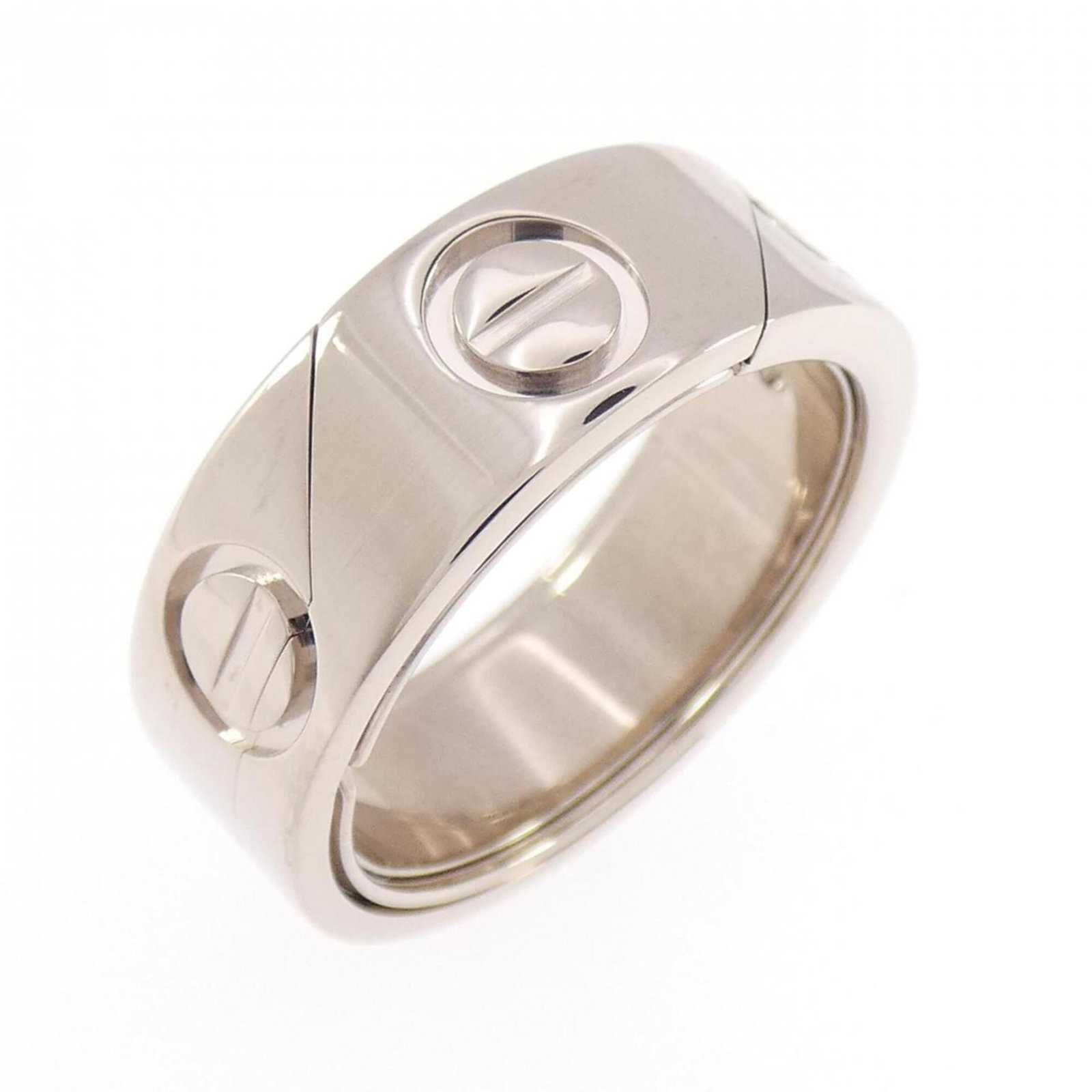 Cartier Band Ring White Gold (18K): Cartier Band Ring White Gold (18K) Cartier Band Ring White Gold (18K) features a sleek and sophisticated design, showcasing the luxury of white gold in an 18K setting. This elegant ring measures 53 US