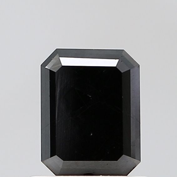 Emerald 1.0ct Black VVS2 - Loose Natural Diamond: Emerald 1.0ct Black VVS2 - Loose Natural Diamond 1.0ct Black VVS2 - Loose Natural Diamond with EX Cut, EX Polish, and Symmetry, measuring 6.38L x 4.91W x 3.26H, certified NONE. This natural diamond