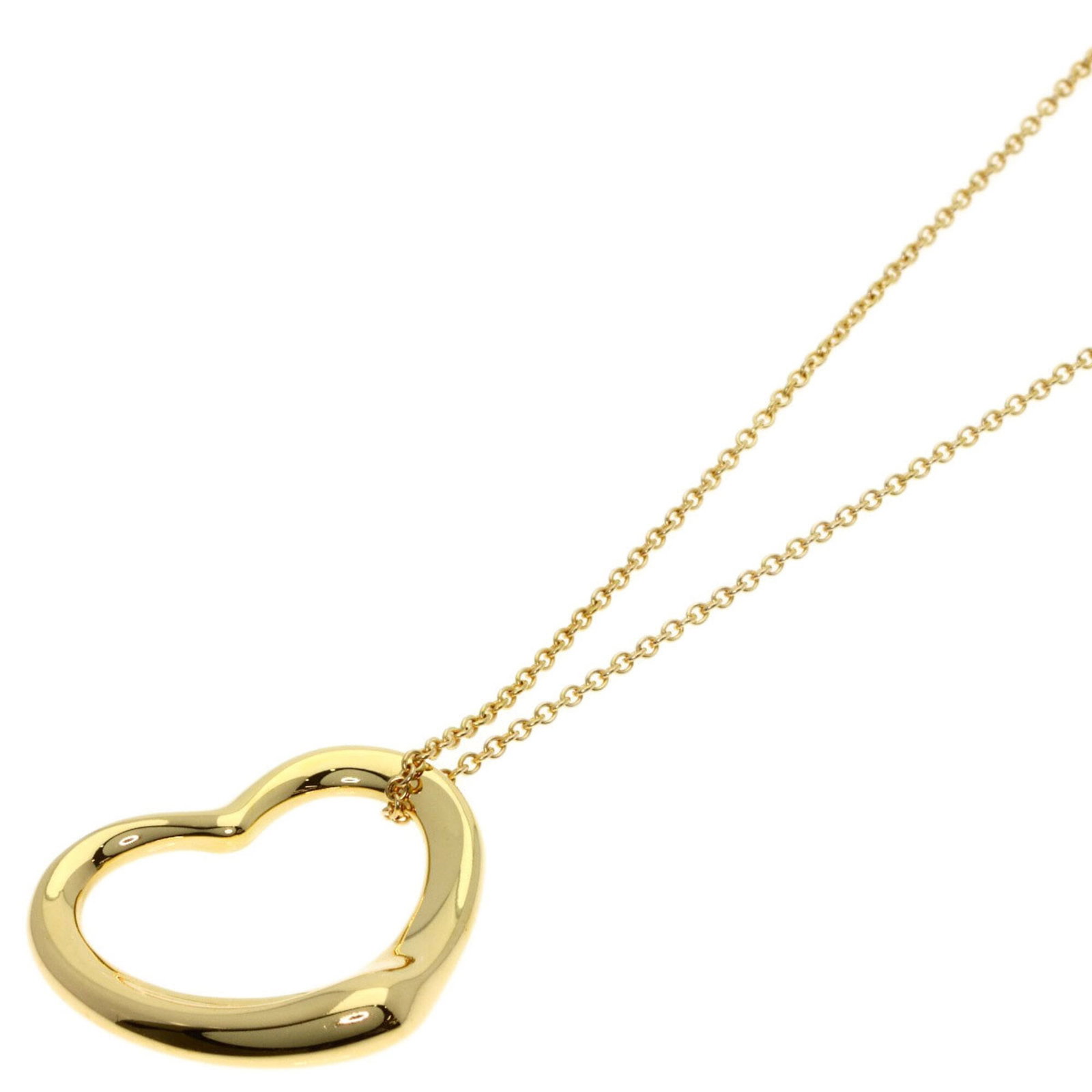 Tiffany & Co. Open Heart Necklace 18K Yellow Gold Women'S.: Tiffany & Co. Open Heart Necklace 18K Yellow Gold Women'S. Tiffany & Co.'s iconic Open Heart Necklace shines in 18K yellow gold, its delicate design featuring an open heart shape that adds a touch of 