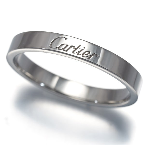 Cartier Ring C De Cartier Wedding Band Eu57 950 Platinum (1 of 3)