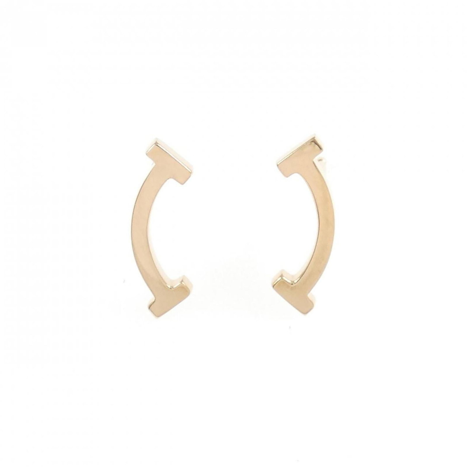 Pink Gold 18K Tiffany Stud Earrings: Pink Gold 18K Tiffany Stud Earrings Pink gold (18K) stud earrings with a delicate design, measuring 13.30mm x 4.30mm in size, make for a elegant accessory. Crafted from high-quality pink gold, these e