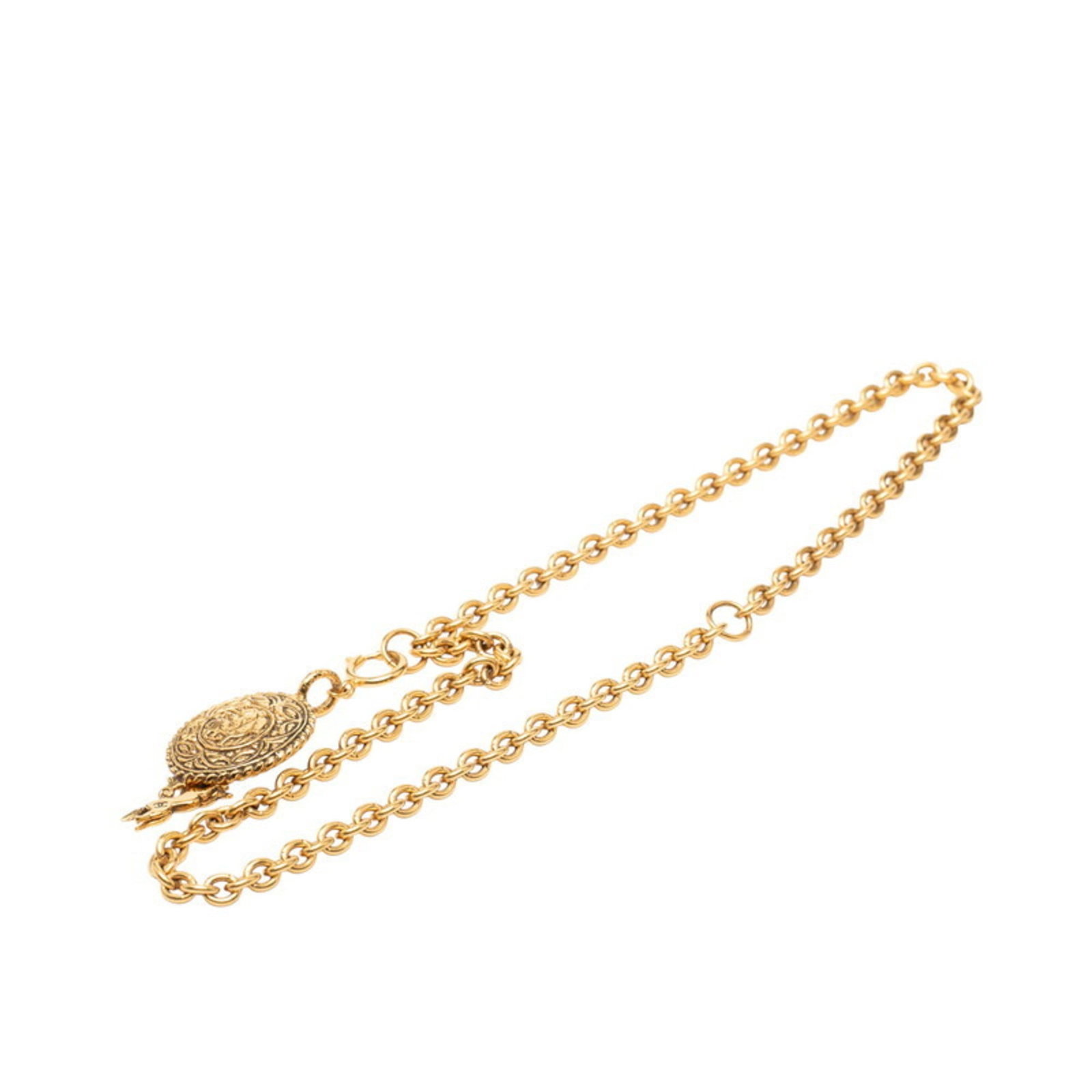 Women's Gold Plated Chanel Necklace Mark Coco Horse (1 of 4)