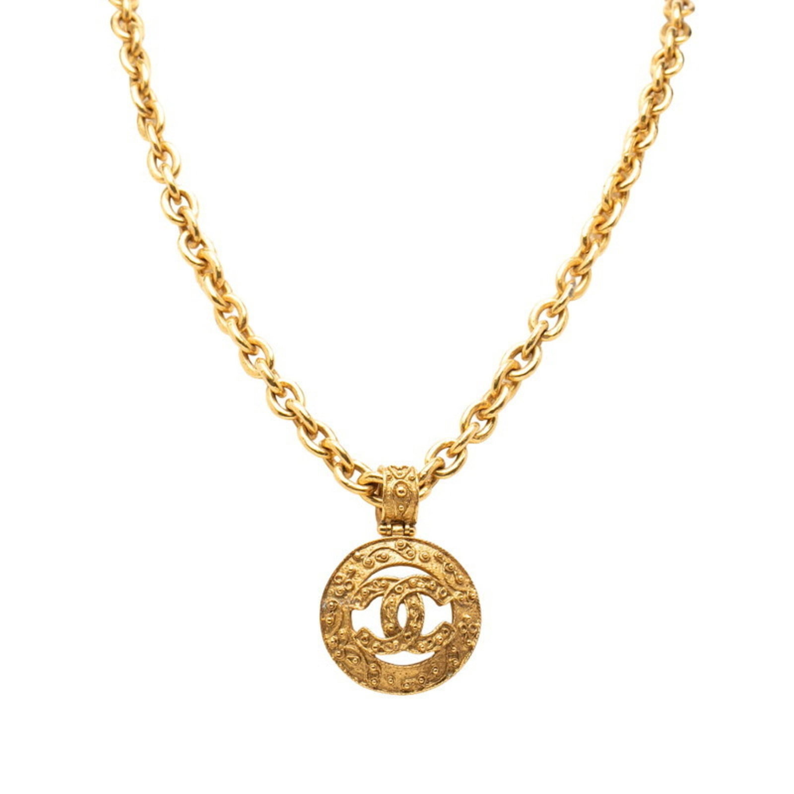 Chanel Coco Mark Chain Long Necklace Plated Women'S. (1 of 6)