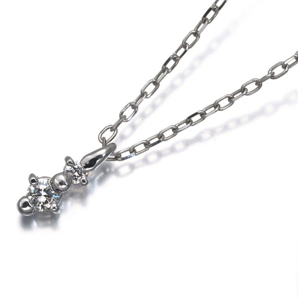 Mikimoto Necklace Diamond 0.09Ct 18K 750 White Gold: Mikimoto Necklace Diamond 0.09Ct 18K 750 White Gold Mikimoto's 18k white gold necklace features a stunning 0.09ct diamond pendant, carefully crafted in the iconic Japanese brand's signature style.