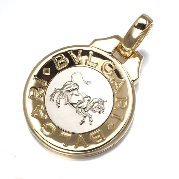 Bvlgari Pendant Horoscope Taurus 18K 750 Yellow White Gold (1 of 3)