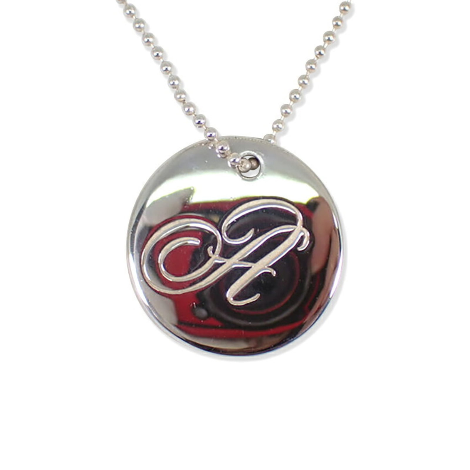 Tiffany 925 Initial A Pendant Necklace: Tiffany 925 Initial A Pendant Necklace Sterling silver 925 Initial A Pendant Necklace, crafted with precision and attention to detail. This elegant necklace features an 18-inch chain and a 0.75-inch