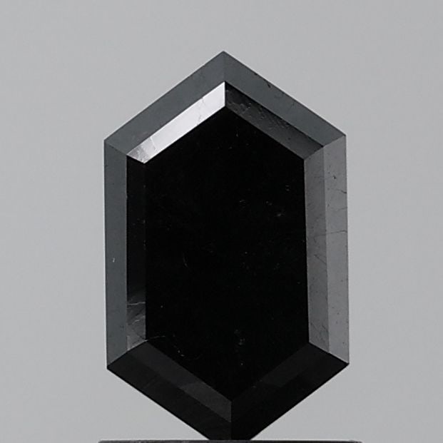 Hexagonal 1.41ct Black VVS1 - Loose Natural Diamond: Hexagonal 1.41ct Black VVS1 - Loose Natural Diamond 1.41ct Black VVS1 - Loose Natural Diamond, boasting exceptional clarity and polish, showcases its striking hexagonal cut in a rare black color. Cert