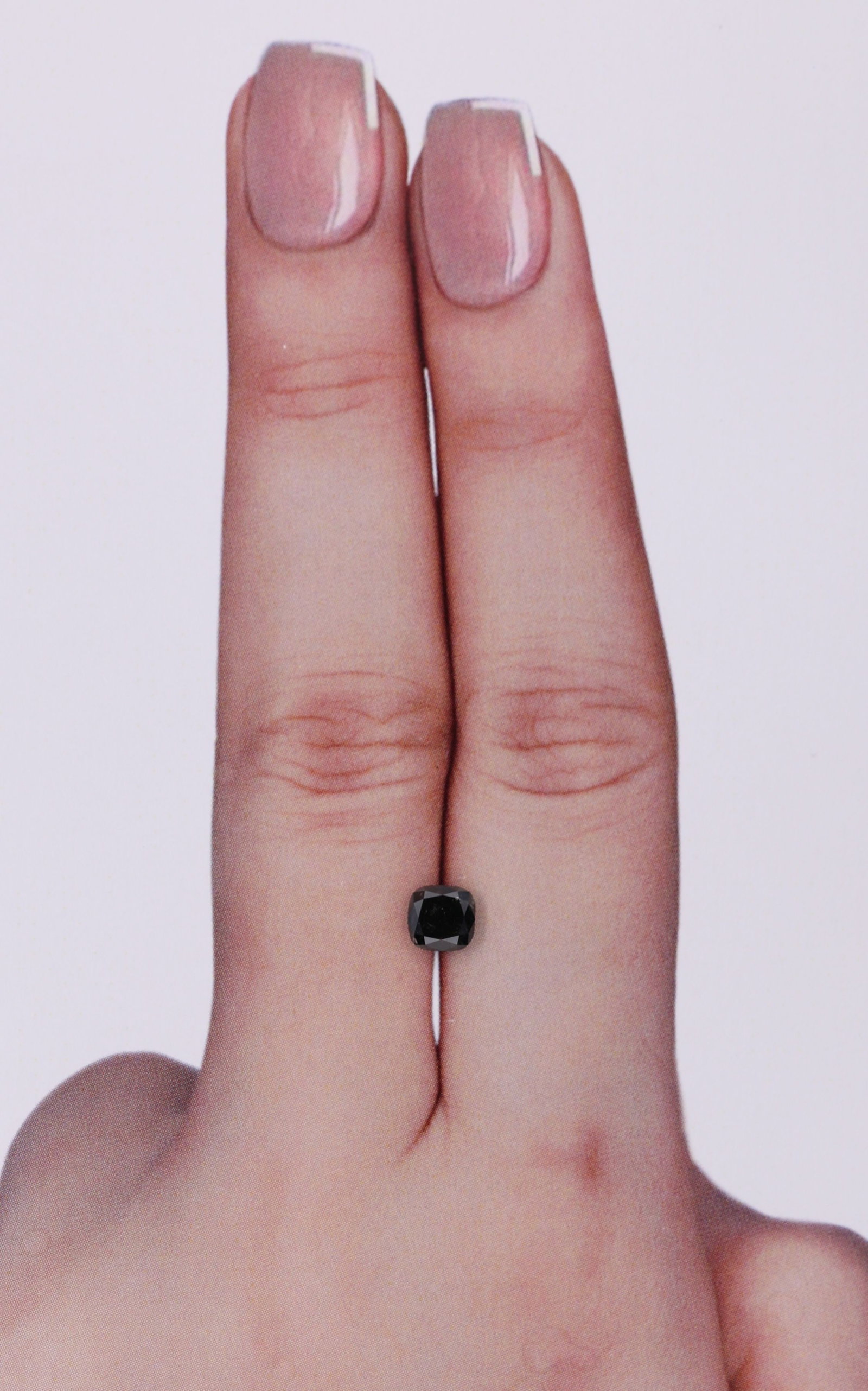 GIA Cushion Brilliant 0.47ct Fancy Black VVS2 - Loose Natural Diamond (1 of 1)