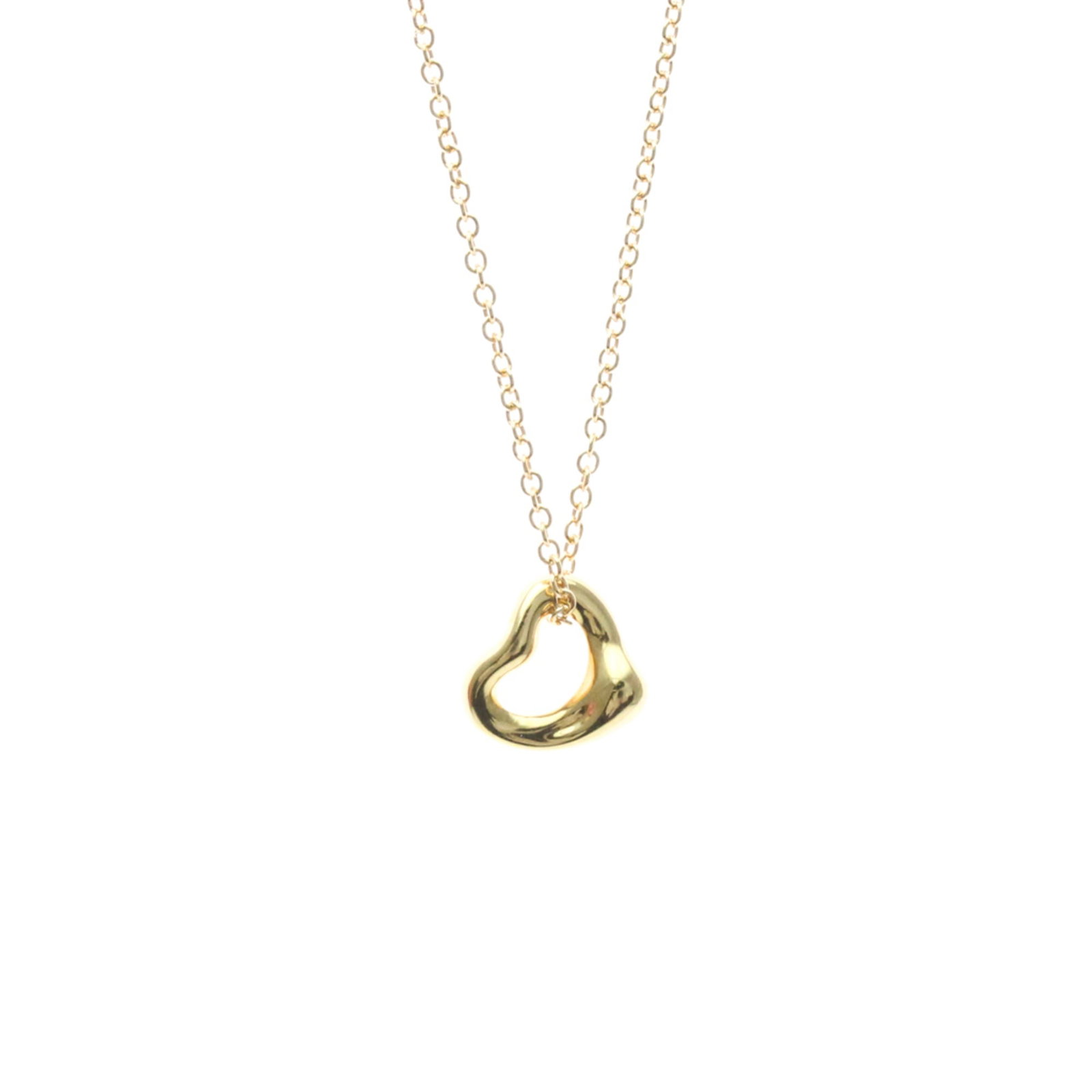 Tiffany Open Heart Extra Mini Necklace Pink Gold (18K) No Stone Menwomen Fashion Pendant Necklace: Tiffany Open Heart Extra Mini Necklace Pink Gold (18K) No Stone Menwomen Fashion Pendant Necklace Tiffany's Open Heart Extra Mini Necklace in pink gold (18K) is a delicate fashion pendant necklace. Th