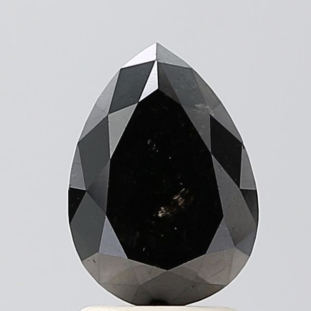 Pear 2.18ct Black VVS2 - Loose Natural Diamond: Pear 2.18ct Black VVS2 - Loose Natural Diamond 2.18ct Black VVS2 - A rare and exceptional natural diamond, boasting an EX polish and symmetry, with its unique black color adding a touch of elegance to