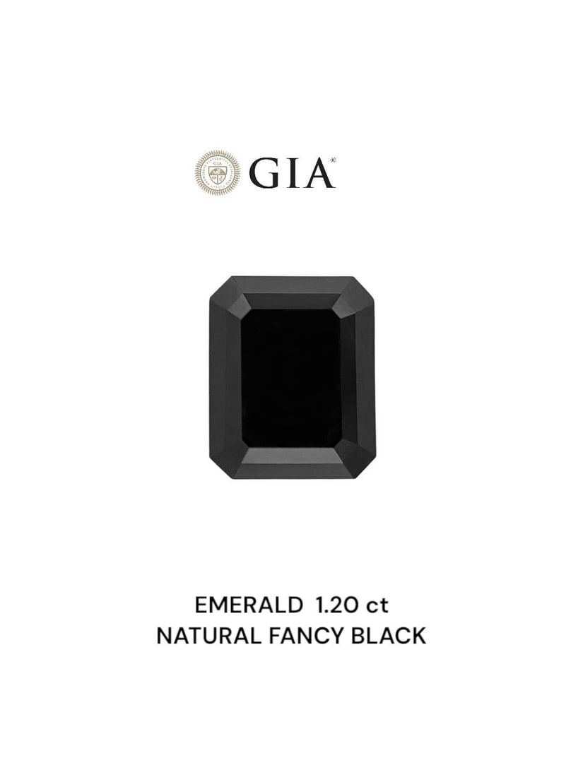 GIA Emerald 1.2ct Fancy Black VVS2 - Loose Natural Diamond: GIA Emerald 1.2ct Fancy Black VVS2 - Loose Natural Diamond 1.2 carat Fancy Black emerald cut diamond with excellent clarity and polish, certified by the Gemological Institute of America (GIA). This