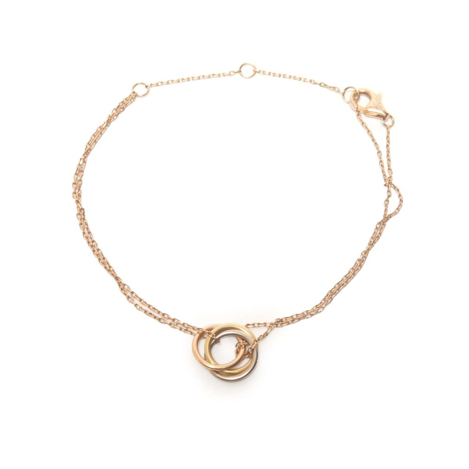Cartier Charm Bracelet Pink Gold (18K) White Gold (18K) Yellow Gold (18K): Cartier Charm Bracelet Pink Gold (18K) White Gold (18K) Yellow Gold (18K) Cartier Charm Bracelet in 18K Pink Gold, White Gold, and Yellow Gold. This elegant charm bracelet boasts a classic design with