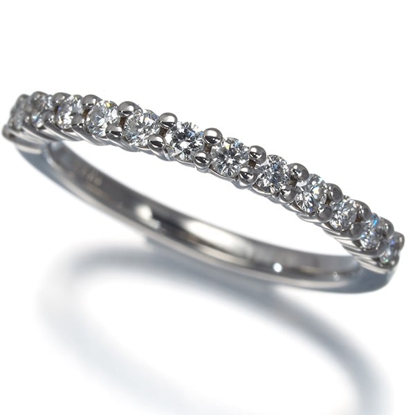 Ring Diamond 0.25Ct Half Eternity Us4.5 950 Platinum (1 of 5)