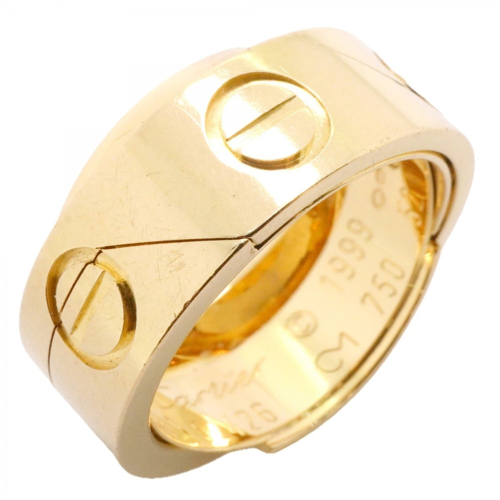 Yellow Gold Cartier 18K Ring: Yellow Gold Cartier 18K Ring Yellow Gold Cartier 18K Ring - A beautiful band ring in 18K yellow gold, measuring 52 US and fitting size 6.5. This elegant piece features the iconic Cartier brand,