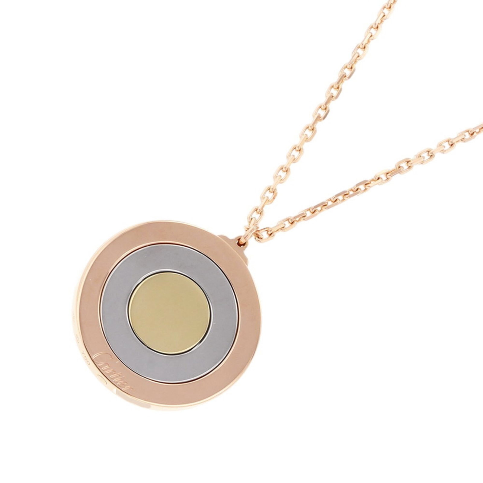 Cartier Necklace Round Trinity 18Kpg 18Kkyg 18Kwg B7013200 Pendant Pink Gold Yellow White: Cartier Necklace Round Trinity 18Kpg 18Kkyg 18Kwg B7013200 Pendant Pink Gold Yellow White Cartier's iconic Round Trinity necklace boasts a stunning pendant featuring pink gold, white gold, and yellow 