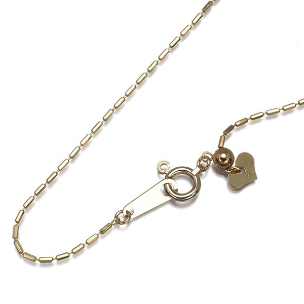 Cut Cylinder Chain Necklace 50Cm 18K 750 Yellow Gold: Cut Cylinder Chain Necklace 50Cm 18K 750 Yellow Gold Yellow gold 18k chain necklace with adjustable length, perfect for those who want a versatile accessory. This 50cm long chain features a sturdy 0.8