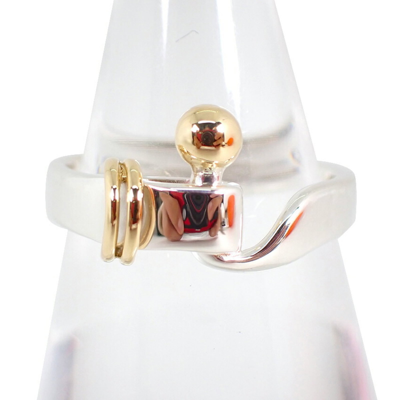 Tiffany Band Ring Sterling Silver 925 Gold Yellow 18K: Tiffany Band Ring Sterling Silver 925 Gold Yellow 18K Sterling silver and 18K yellow gold come together in this elegant band ring from Tiffany, featuring a classic design. The 52 US size fits comforta
