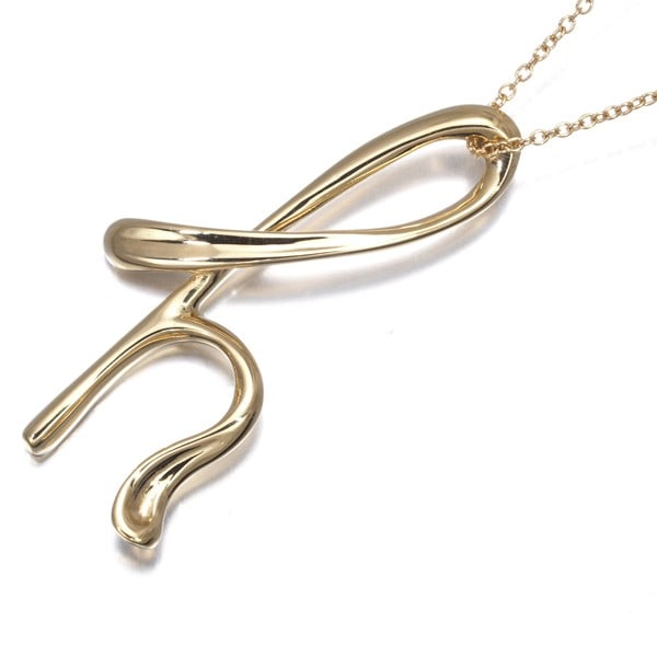 Tiffany&Co. Necklace Alphabet Letter Initial H 18K 750 Yellow Gold (1 of 4)