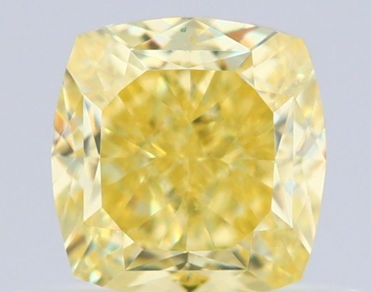 GIA Cushion Brilliant 0.67ct Fancy Intense Yellow IF - Loose Natural Diamond: GIA Cushion Brilliant 0.67ct Fancy Intense Yellow IF - Loose Natural Diamond GIA certified, this 0.67ct Fancy Intense Yellow IF diamond boasts exceptional clarity and polish, with an EX rating that