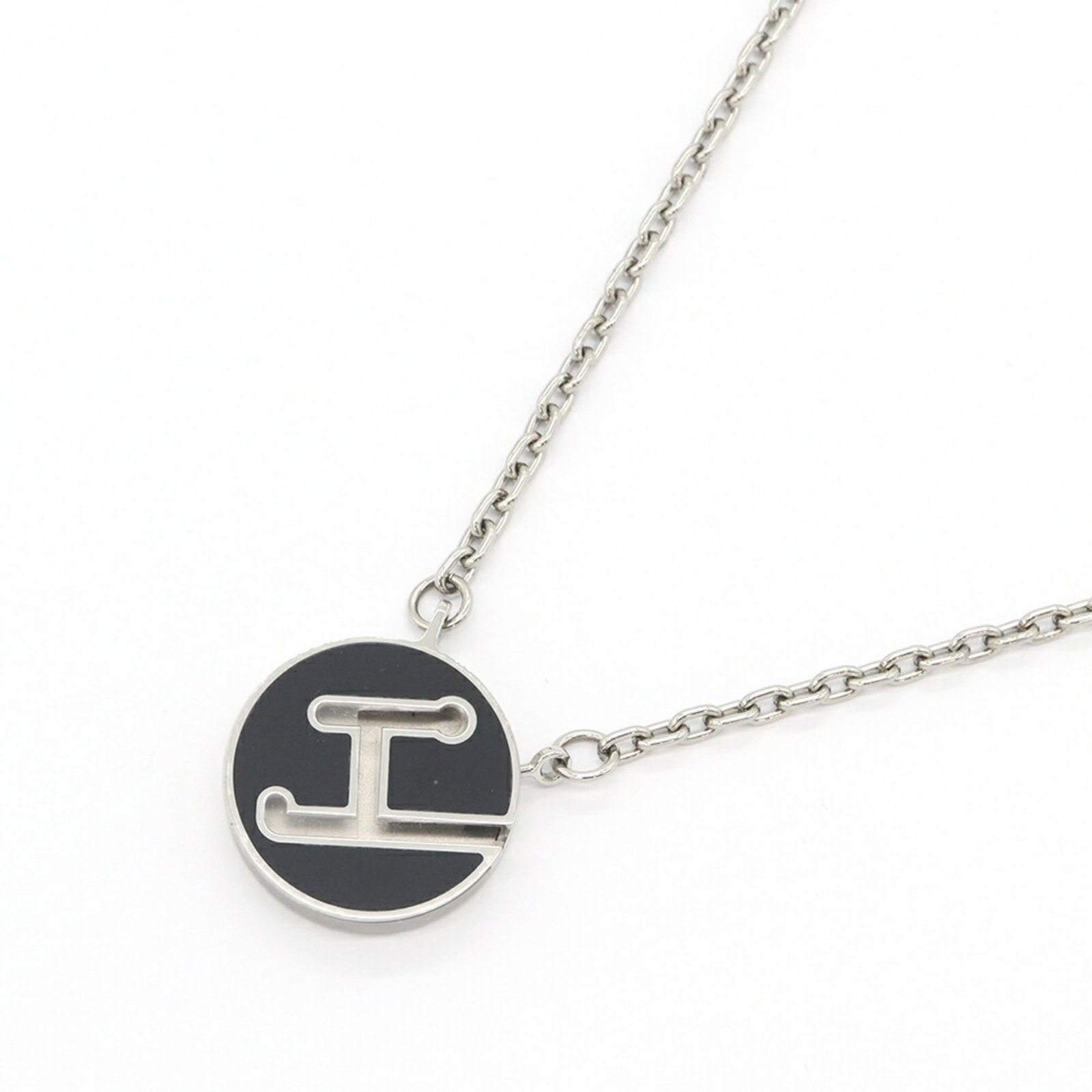 Men's Black Stainless Steel Pendant Labyrinth Necklace Hermes (1 of 6)