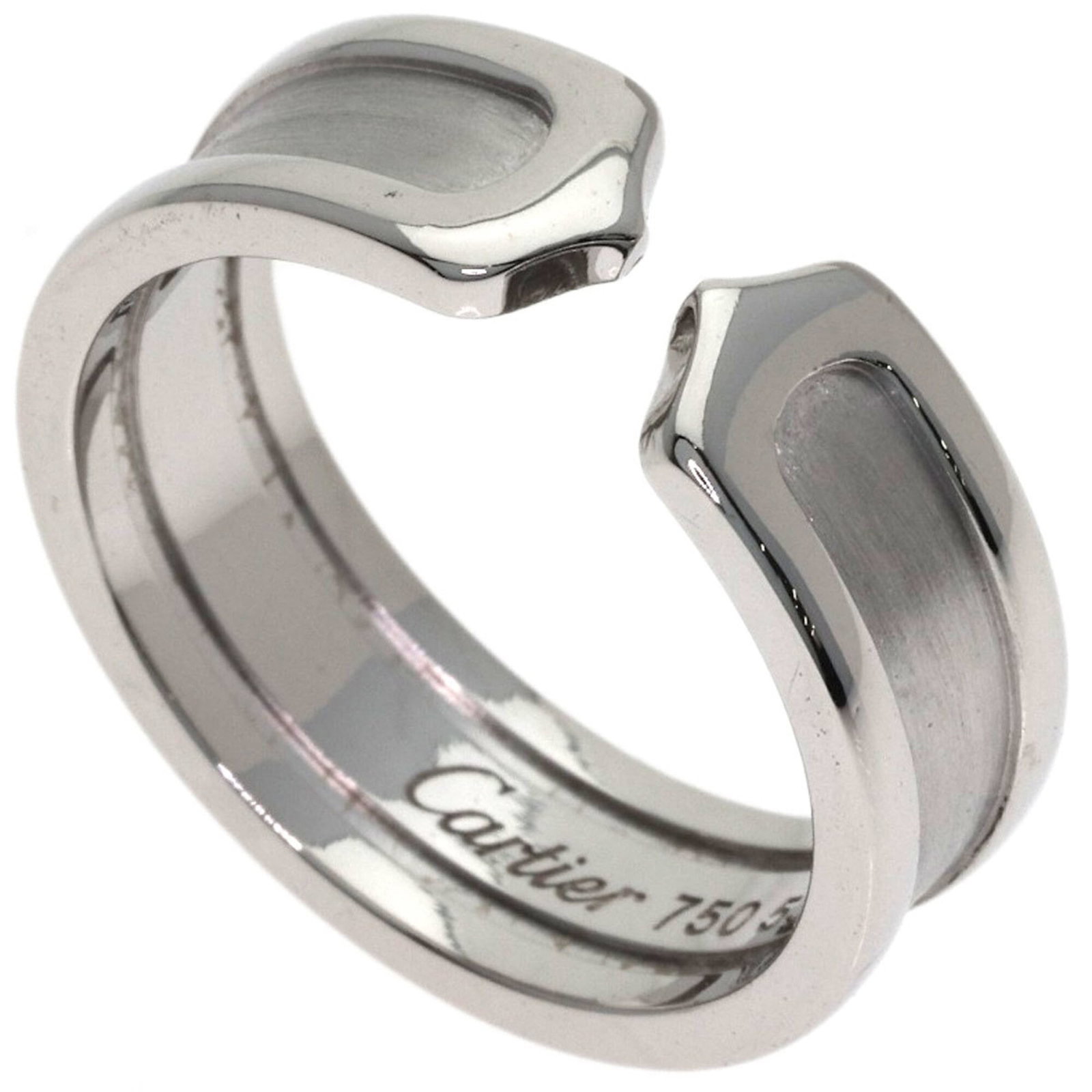 Cartier Band Ring White Gold (18K): Cartier Band Ring White Gold (18K) Cartier Band Ring White Gold (18K) - A sleek and sophisticated band ring in white gold, featuring the iconic Cartier design. This US size 6.5 piece boasts a classic 