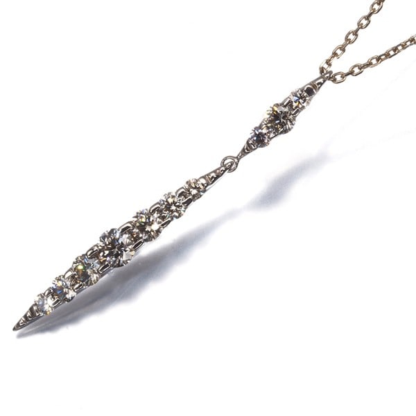 Kashikey Necklace Brown Diamond 1.00Ct Naked 18K 750 Brown Gold (1 of 4)