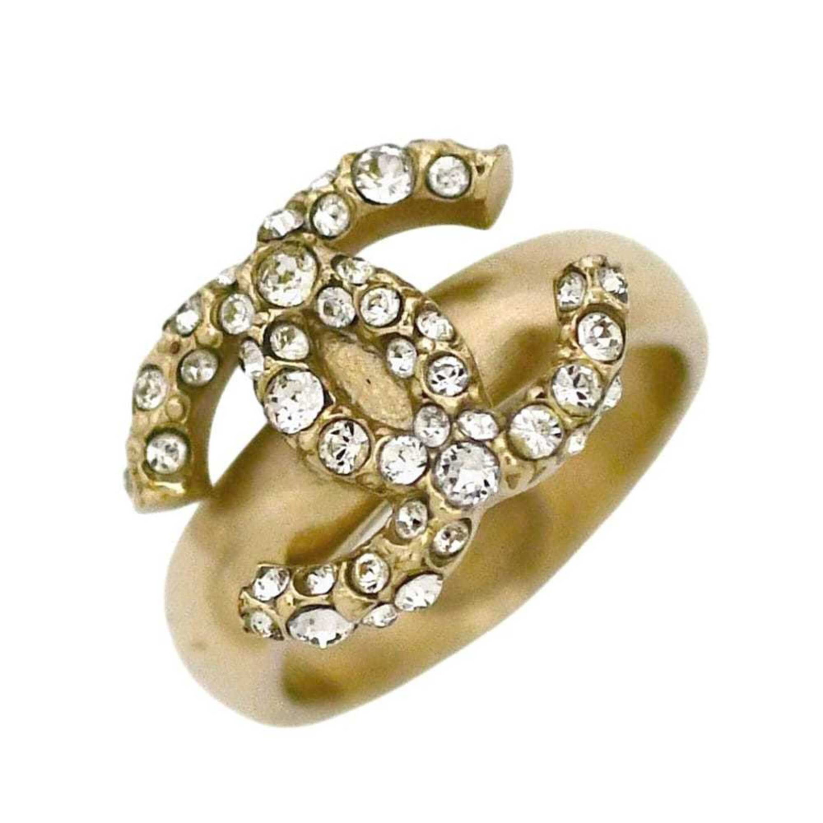 Chanel Band Ring Gold Plating Rhinestone (1 of 11)