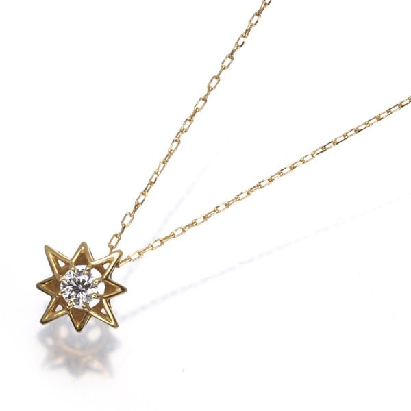 Diamond 0.05cT Solitaire Necklace 18K YG Ahkah Clair: Diamond 0.05cT Solitaire Necklace 18K YG Ahkah Clair 18k Yellow Gold Diamond Solitaire Pendant Necklace. This petite yet elegant necklace showcases a natural 0.05ct diamond solitaire pendant set in 18