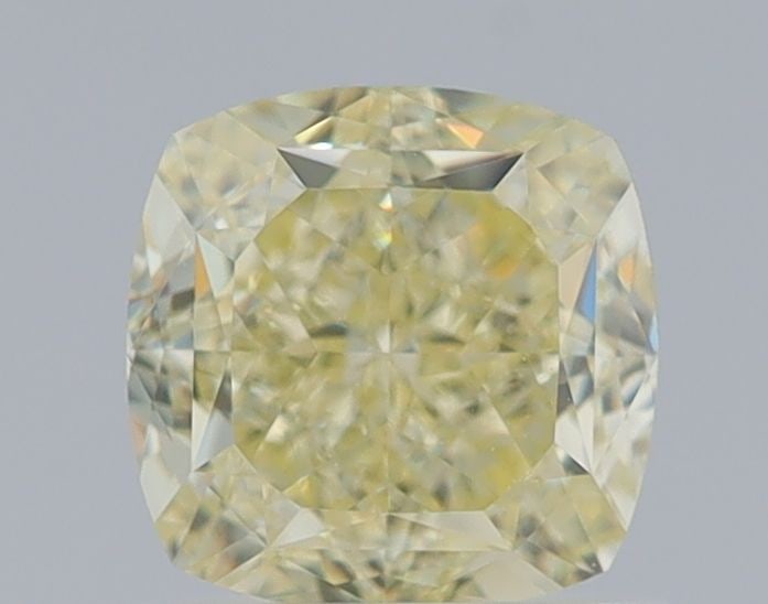 GIA Cushion Brilliant 1.35ct Fancy Light Yellow VVS2 - Loose Natural Diamond: GIA Cushion Brilliant 1.35ct Fancy Light Yellow VVS2 - Loose Natural Diamond GIA certified, this loose natural diamond boasts a vibrant Fancy Light Yellow color and exceptional clarity, graded VVS2. I