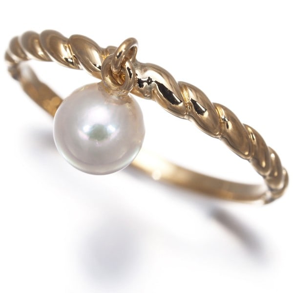 Tasaki Ring Akoya Pearl 4.6Mm Us3.5 Pinky 18K 750 Yellow Gold: Tasaki Ring Akoya Pearl 4.6Mm Us3.5 Pinky 18K 750 Yellow Gold Tasaki Ring Akoya Pearl features a stunning 4.6mm cultured Akoya pearl set in 18K yellow gold, creating a beautiful and elegant design tha