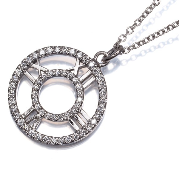 Atlas Diamond Open Circle Necklace White Gold 18K Tiffany: Atlas Diamond Open Circle Necklace White Gold 18K Tiffany Tiffany & Co.'s Atlas Diamond Open Circle Necklace in white gold 18k features a stunning natural diamond pendant, crafted with precision and
