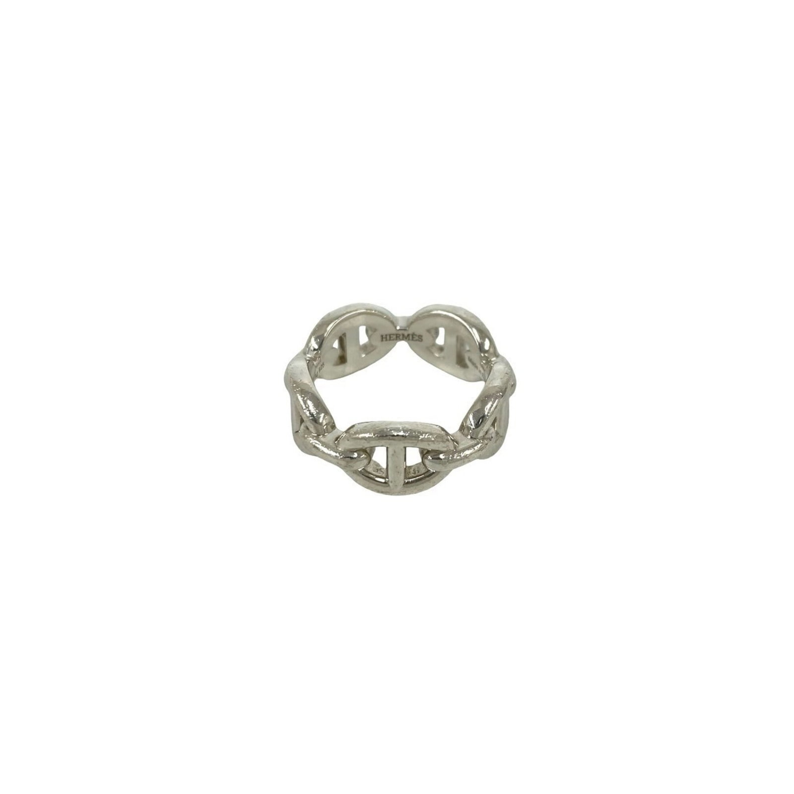 Ring of Silver Band by Hermes: Ring of Silver Band by Hermes Silver Band ring by Hermes, a sleek and sophisticated accessory in 925 sterling silver. This women's band ring features a classic design with a simple yet elegant style t