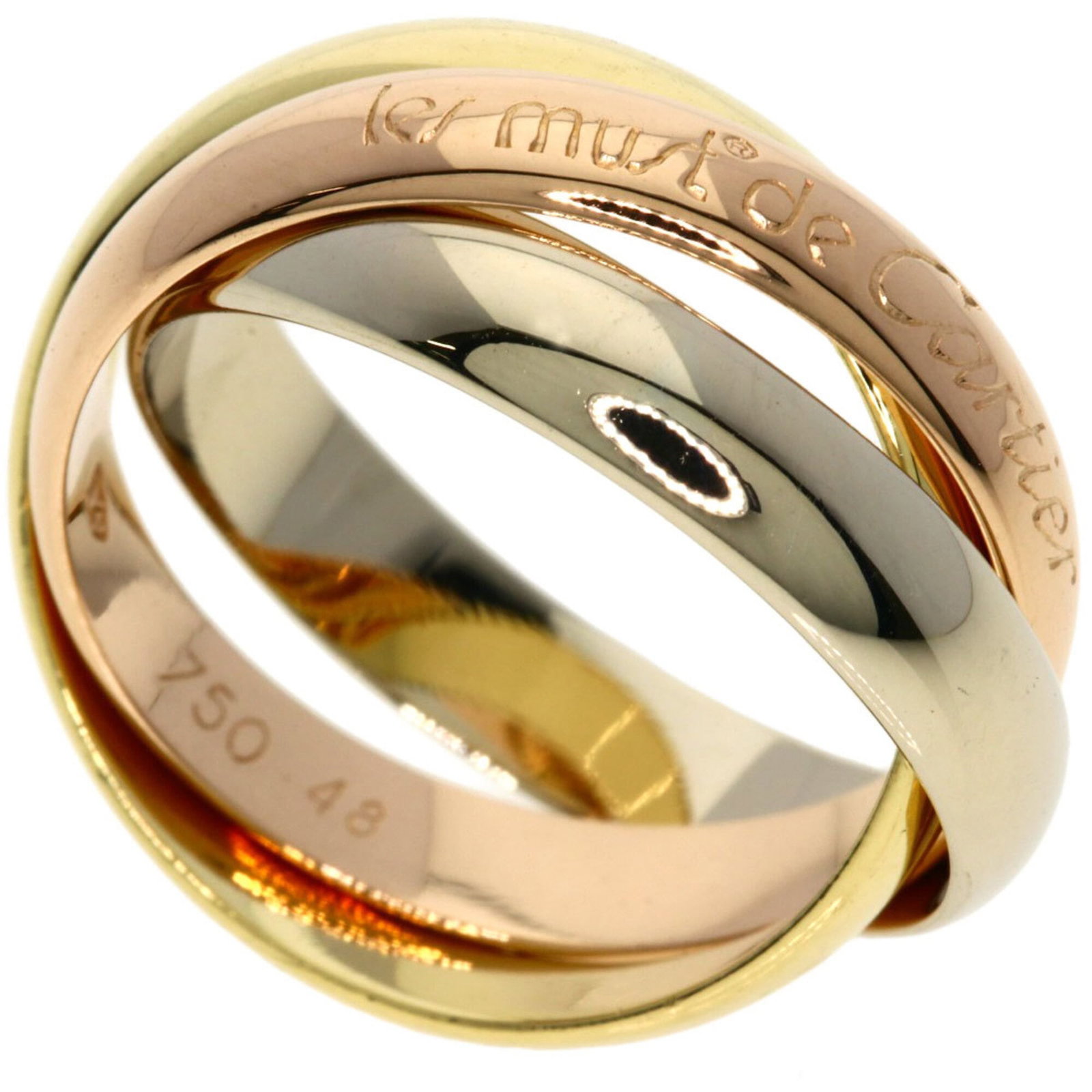 Pink Gold 18K Cartier Band Ring Yellow White: Pink Gold 18K Cartier Band Ring Yellow White Pink Gold 18K Cartier Band Ring Yellow White, a beautiful and elegant ring featuring pink gold (18K), white gold (18K), and yellow gold (18K) in a