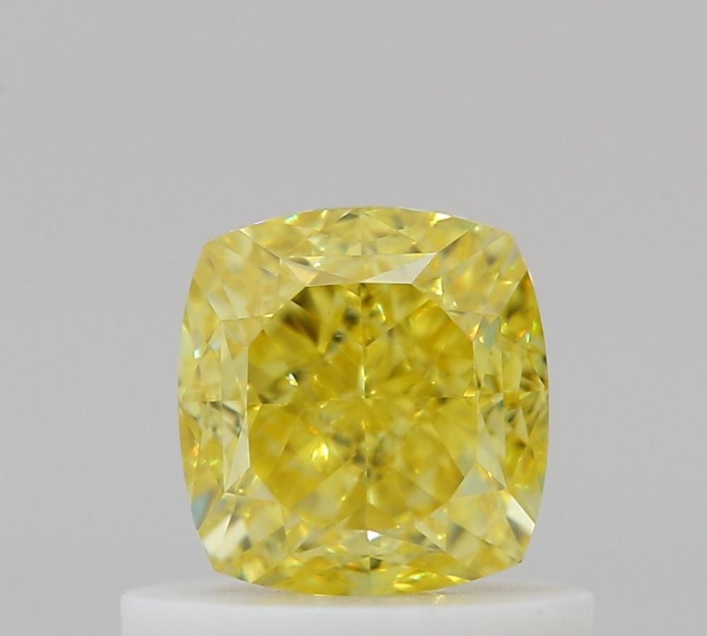 GIA Cushion Brilliant 0.75ct Fancy Vivid Yellow VVS1 - Loose Natural Diamond: GIA Cushion Brilliant 0.75ct Fancy Vivid Yellow VVS1 - Loose Natural Diamond GIA certified, this 0.75ct Fancy Vivid Yellow VVS1 diamond boasts exceptional color and clarity, with a vibrant yellow hue