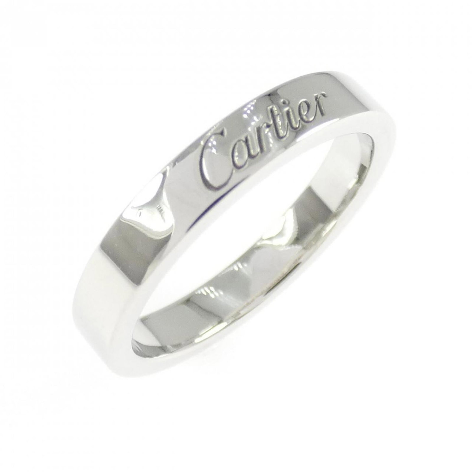 Cartier Band Ring Platinum 950: Cartier Band Ring Platinum 950 Cartier Band Ring Platinum 950 features a platinum band with a notable size, suitable for US Size 4. This Cartier MPN CRB4054000 ring boasts platinum material and a femi