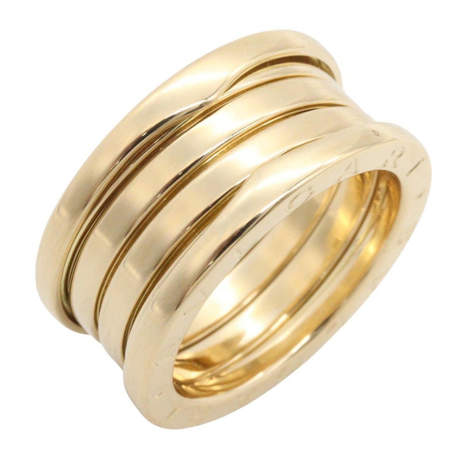 Bvlgari Band Ring Yellow Gold (18K): Bvlgari Band Ring Yellow Gold (18K) Yellow gold (18K) Bvlgari band ring, available in US size 6. This 18K yellow gold band ring from Bvlgari features a sleek design that complements various outfits. T