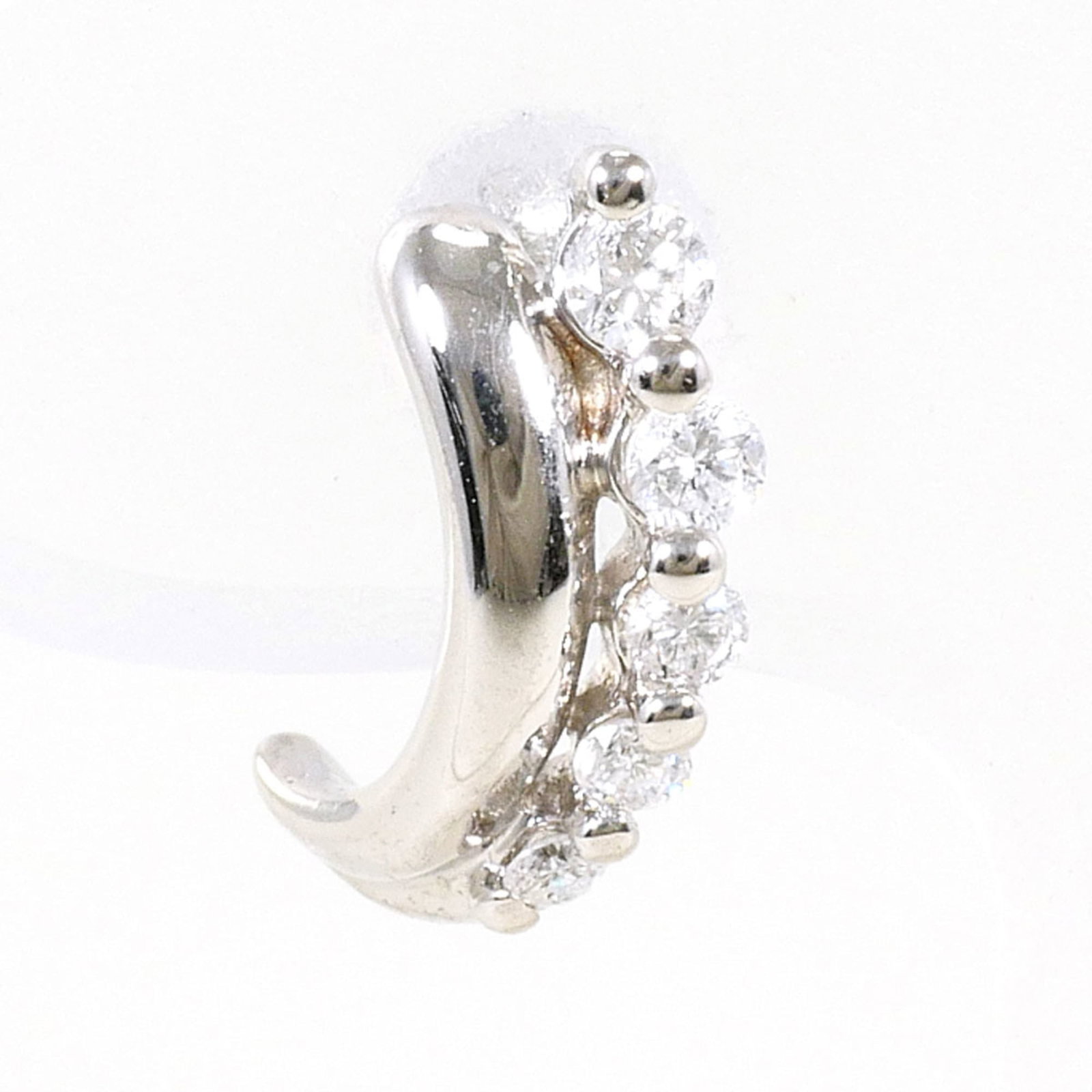 Half hoop earrings platinum unbranded (1 of 4)