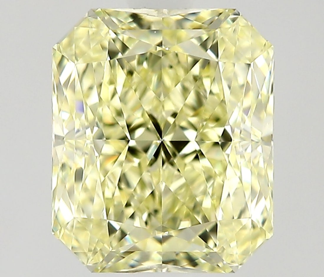 GIA Radiant 1.5ct Fancy Light Yellow VVS2 - Loose Natural Diamond: GIA Radiant 1.5ct Fancy Light Yellow VVS2 - Loose Natural Diamond GIA-certified, this loose natural diamond boasts exceptional clarity and color, graded as Fancy Light Yellow VVS2. Its EX polish and s