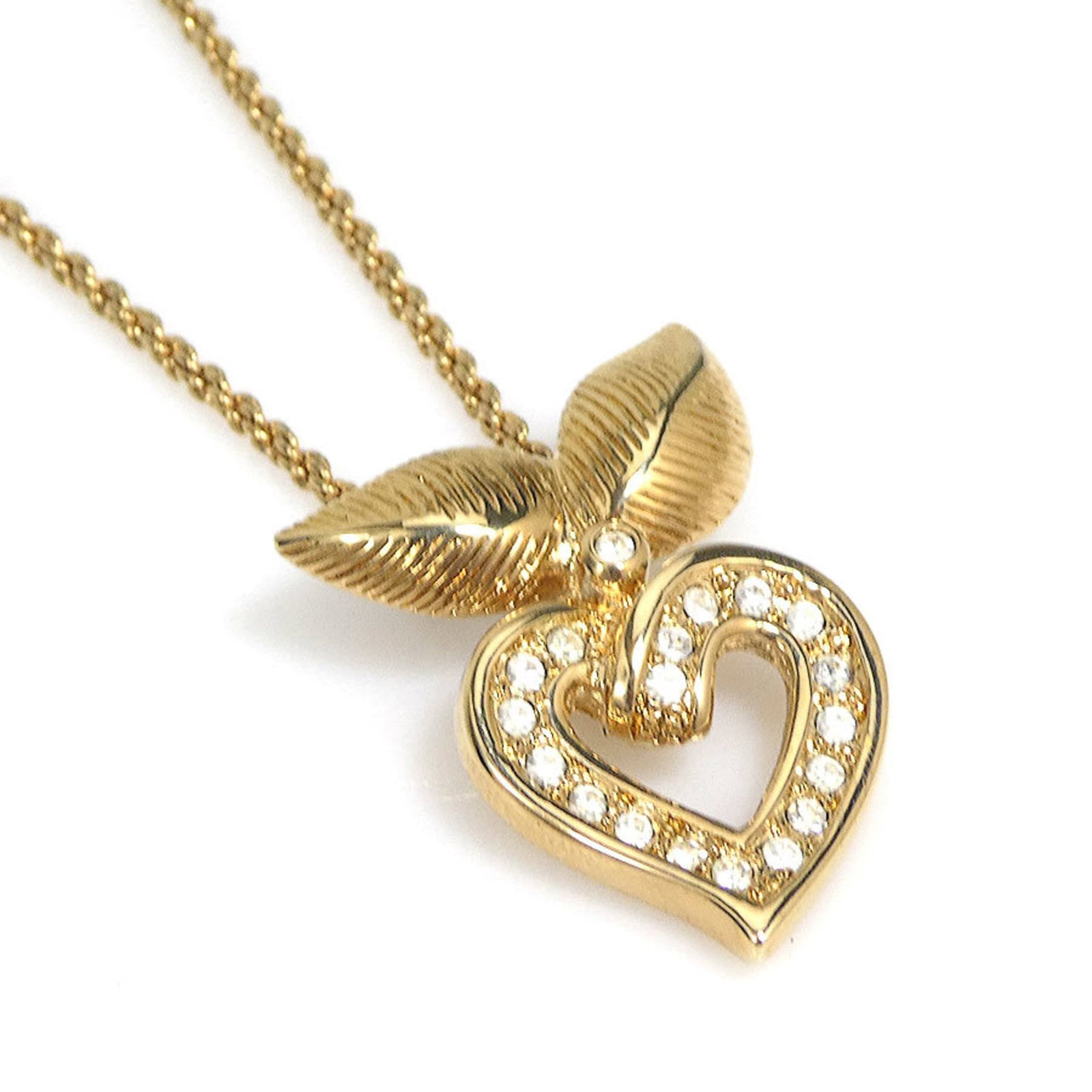 Women Dior Gold Necklace Christian R10994A: Women Dior Gold Necklace Christian R10994A Gold necklace with a 30mm x 25mm pendant from Christian Dior, featuring a gold metal construction and a 43cm circumference. The necklace bears a signature