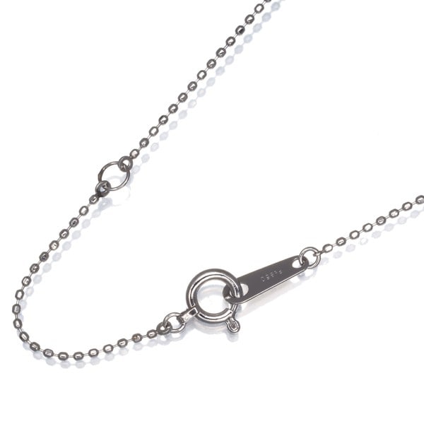 Cut Ball Bead Chain Necklace in 40cm Platinum: Cut Ball Bead Chain Necklace in 40cm Platinum Platinum chain necklace with a sleek 40cm length, crafted from high-quality 850 platinum metal. The delicate 0.8mm chain width adds a touch of sophisticat