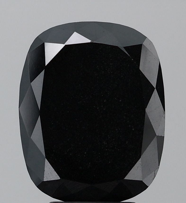 Cushion Brilliant 5.32ct Black VVS2 - Loose Natural Diamond: Cushion Brilliant 5.32ct Black VVS2 - Loose Natural Diamond 5.32 carat cushion-cut black diamond with exceptional clarity (VVS2) and polish (EX), boasting excellent symmetry. Certified as a loose