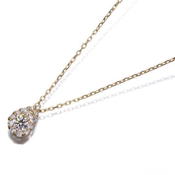 Vendome Necklace Diamond 0.114Ct/ 0.09Ct Drop Of Garland Paved 18K Yg: Vendome Necklace Diamond 0.114Ct/ 0.09Ct Drop Of Garland Paved 18K Yg The Vendome Necklace features a stunning natural diamond, weighing 0.114ct as the centre stone, surrounded by two smaller side sto