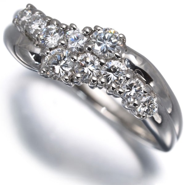 Diamond 0.58Ct Wave Ring 900 Platinum: Diamond 0.58Ct Wave Ring 900 Platinum 900 Platinum Diamond Wave Ring features a stunning natural diamond weighing 0.58ct, set in a platinum metal ring with a sleek wave design and a comfortable US6.5-