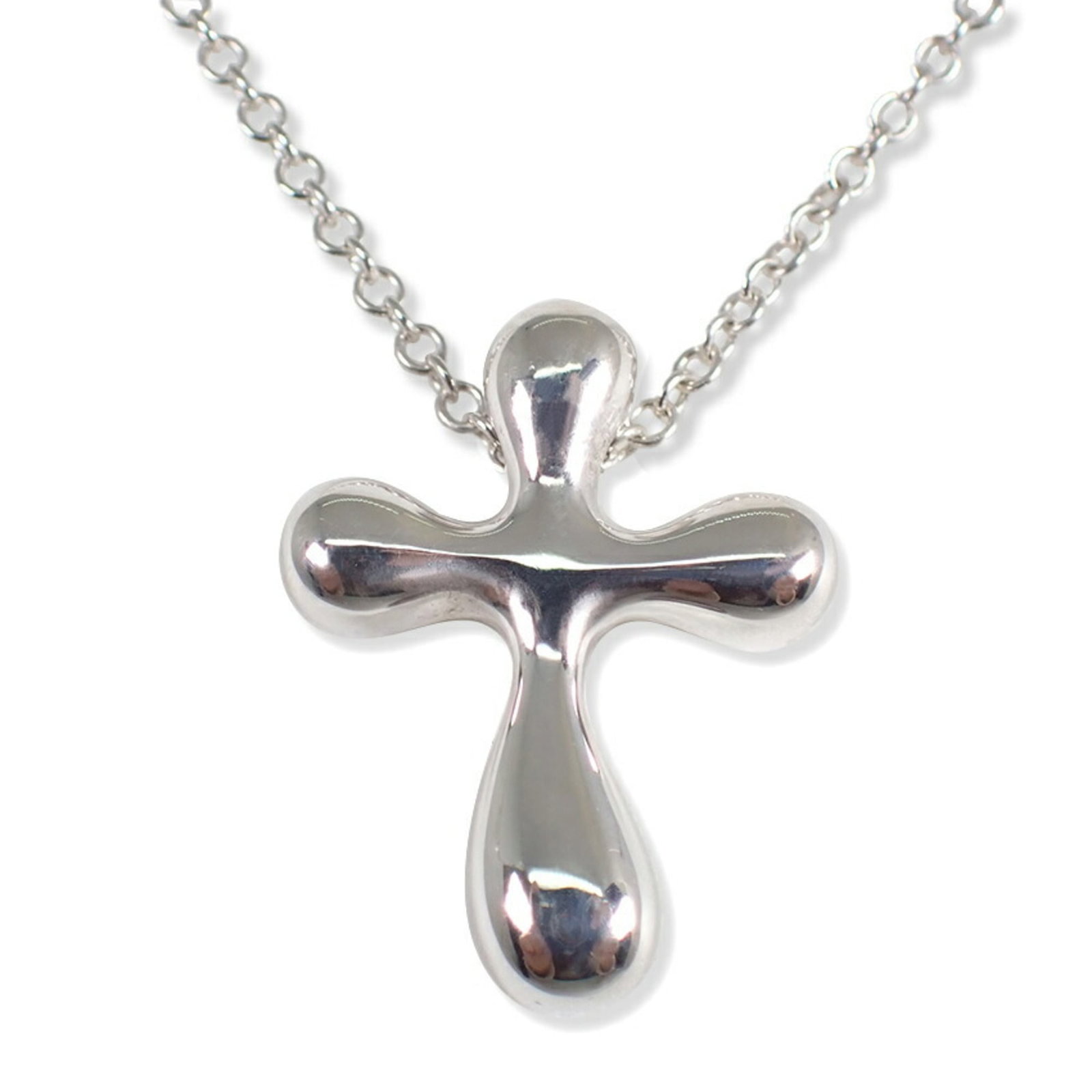 Tiffany Co Small Cross Pendant Necklace 925 (1 of 10)