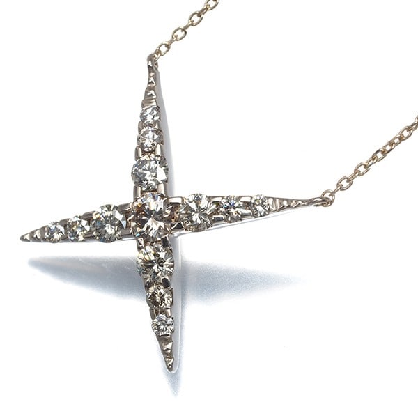 Kashikey Necklace Diamond 1.00Ct Naked 18K 750 Brown Gold: Kashikey Necklace Diamond 1.00Ct Naked 18K 750 Brown Gold 18K brown gold pendant necklace featuring a natural, naked setting for the 1.00ct diamond, showcasing its unique beauty. The necklace boasts a