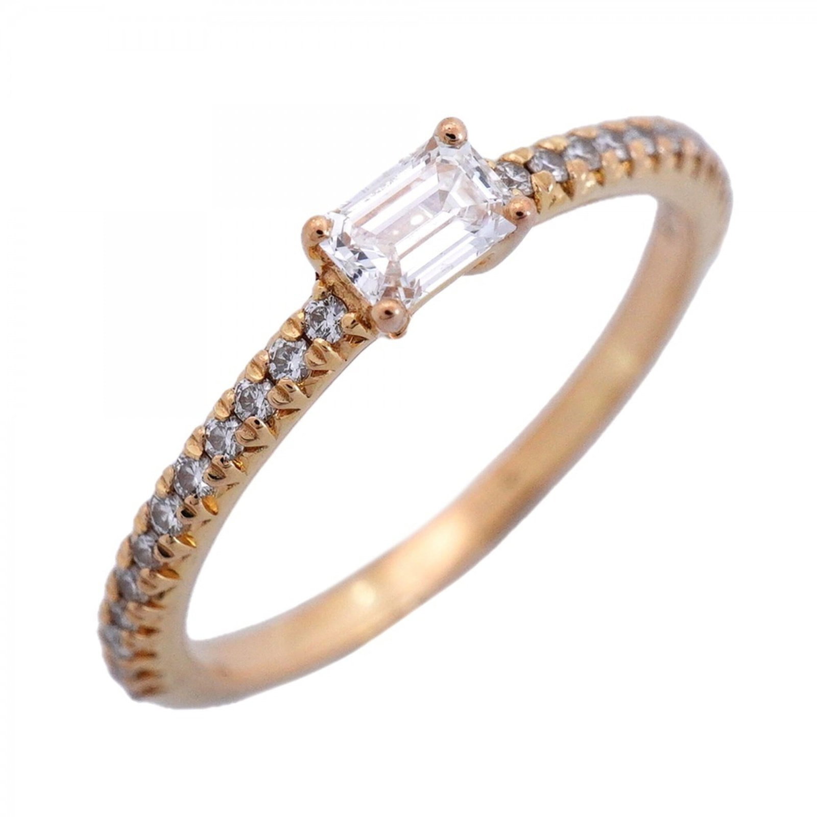 Pink Gold Tiffany Ring Band: Pink Gold Tiffany Ring Band Pink Gold Tiffany Ring Band, featuring a diamond stone set in 18K pink gold. This elegant band boasts a classic design and a touch of luxury with its pink gold finish. Perf