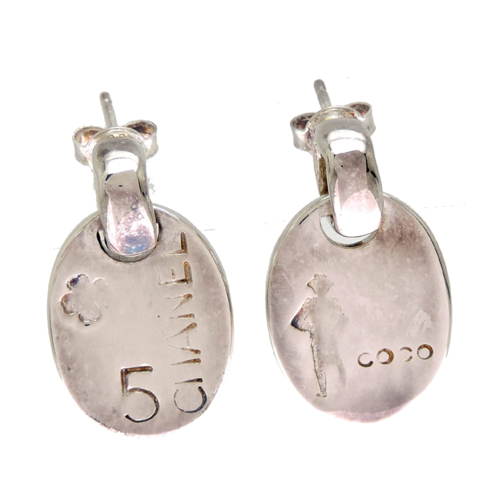 Chanel earrings in silver are 925 (1 of 8)
