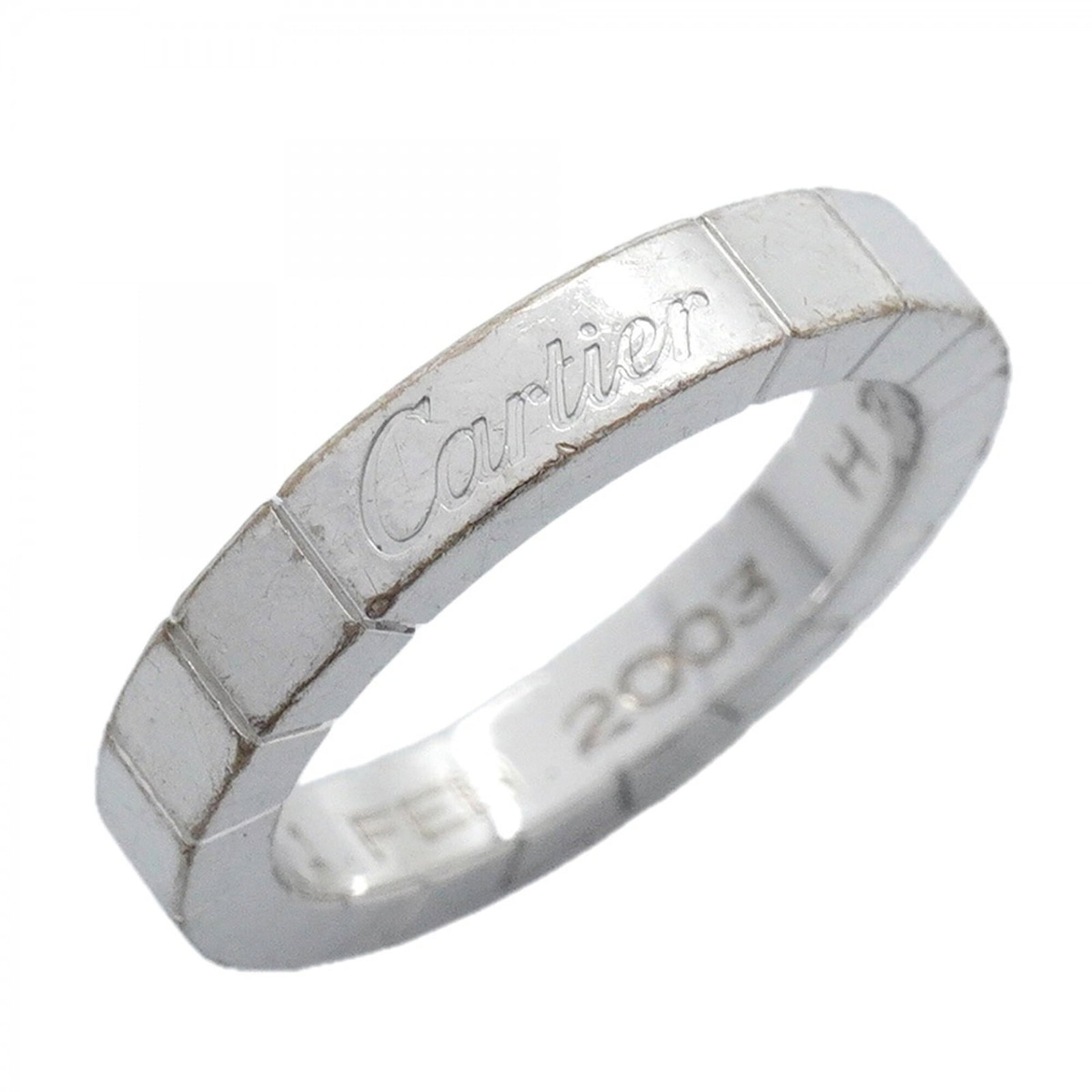 Cartier Band Ring White Gold (18K): Cartier Band Ring White Gold (18K) Cartier Band Ring White Gold (18K) - A sleek and sophisticated band ring crafted from high-quality white gold, measuring 47 US size 4. This elegant piece boasts the